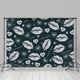 Lofaris I Love You Lips and Heart Valentines Day Backdrop